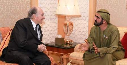 Aga Khan praised the volume of humanitarian and charitable assistance provided by the UAE.