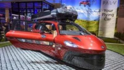 The PAL-V Liberty, a car and gyroplane rolled into one, was unveiled at the Geneva motor show.